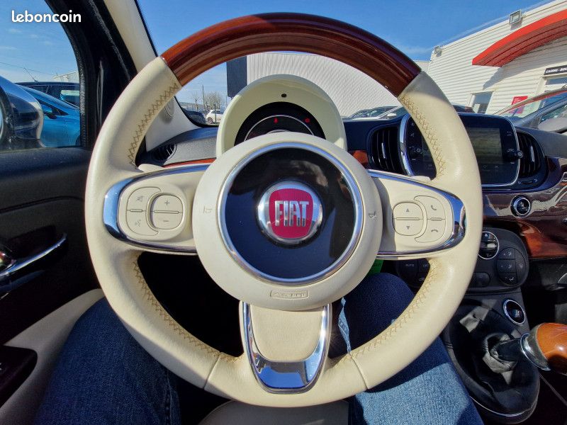 Fiat 500C 0.9 8V TWINAIR 105CH S&S RIVA (VOLANT BOIS) (image 13)