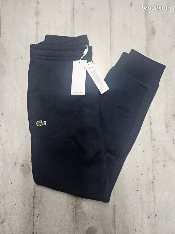 Pantalon de survêtement jogging polaire Lacoste bleu marine taille XS (image 2)