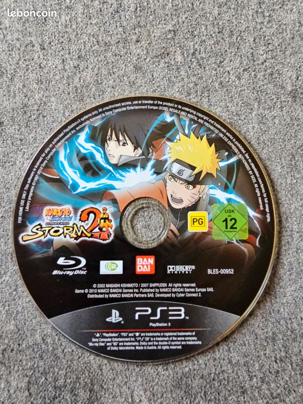 Jeu PS3 Naruto Shippuden Ultimate Ninja Storm 2 - Boîte D'Origine, Sans Notice, Bon État