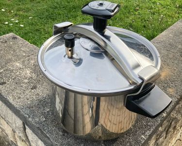Cocotte-minute SEB 8L aluminium vintage avec panier vapeur