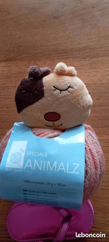 Pelote et sujet pour bonnet enfant ou doudou (image 1)
