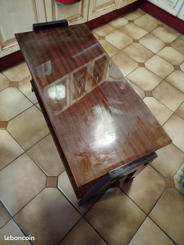 Table basse design vintage teck 1950/60's (image 3)