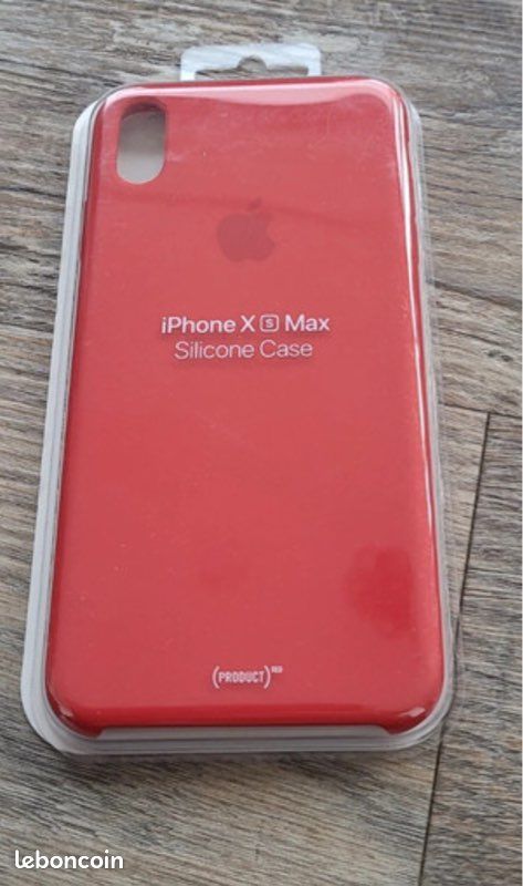 Coque Apple en silicone rouge iPhone XS Max rouge (image 1)