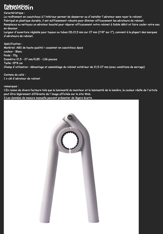 UKD Lot De 5 Clés D'aérateur De Robinet De 2,2 GPM Avec 5 Clés De Démontage D'aérateur De Robinet, Design Professionnel