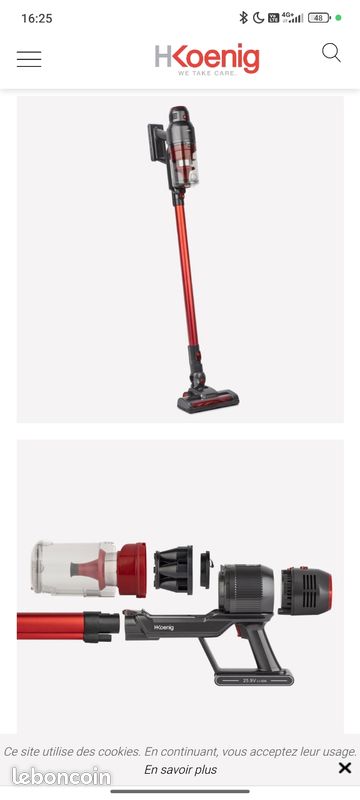 Aspirateur balai sans fil UPX22 garantie jusqu'en