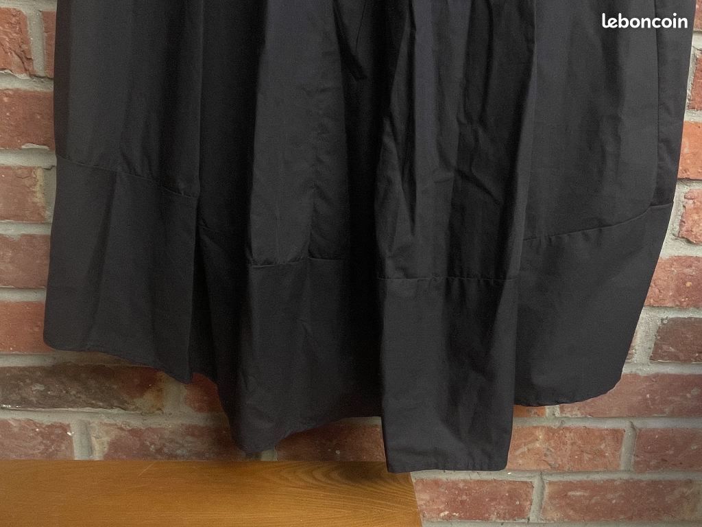 Superbe robe ample popeline coton noir Sens Uniq Vêtements