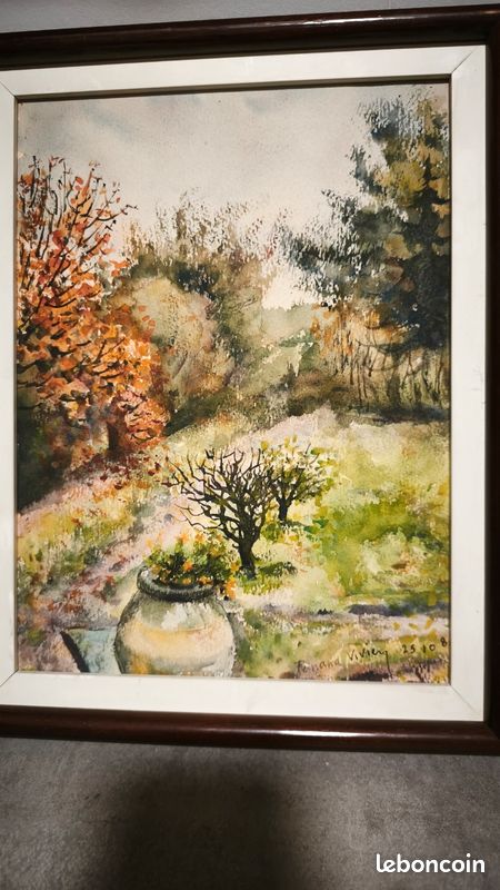 Tableau aquarelle thème de la nature signé Fernand Vivien (image 6)