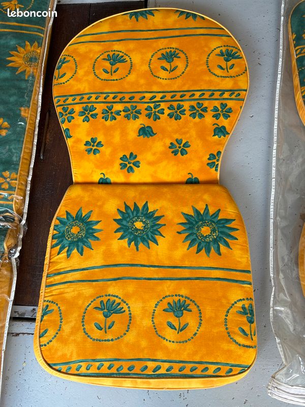 Lot de 6 coussins chaises jardin +chaise longue (image 3)
