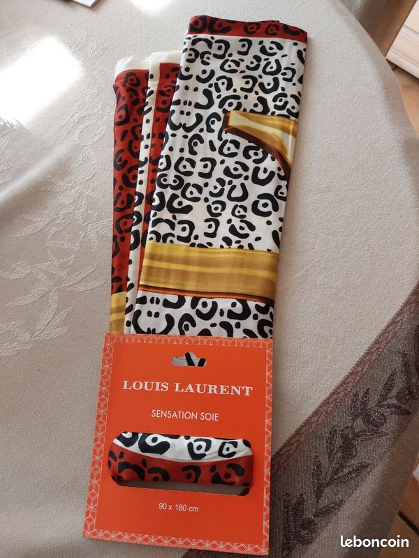 Écharpe Louis Laurent – Sensation Soie – Marron, 90x180 Cm – Femme