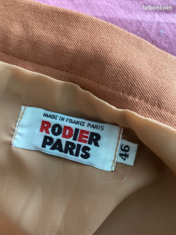 Jupe Rodier Paris , Orange , Taille 46 (image 4)