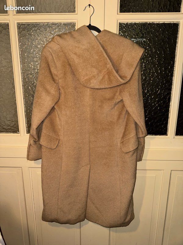 Manteau D'hiver Max Mara - Marron - Laine Et Alpaga - Taille 40 - Occasion Excellent état