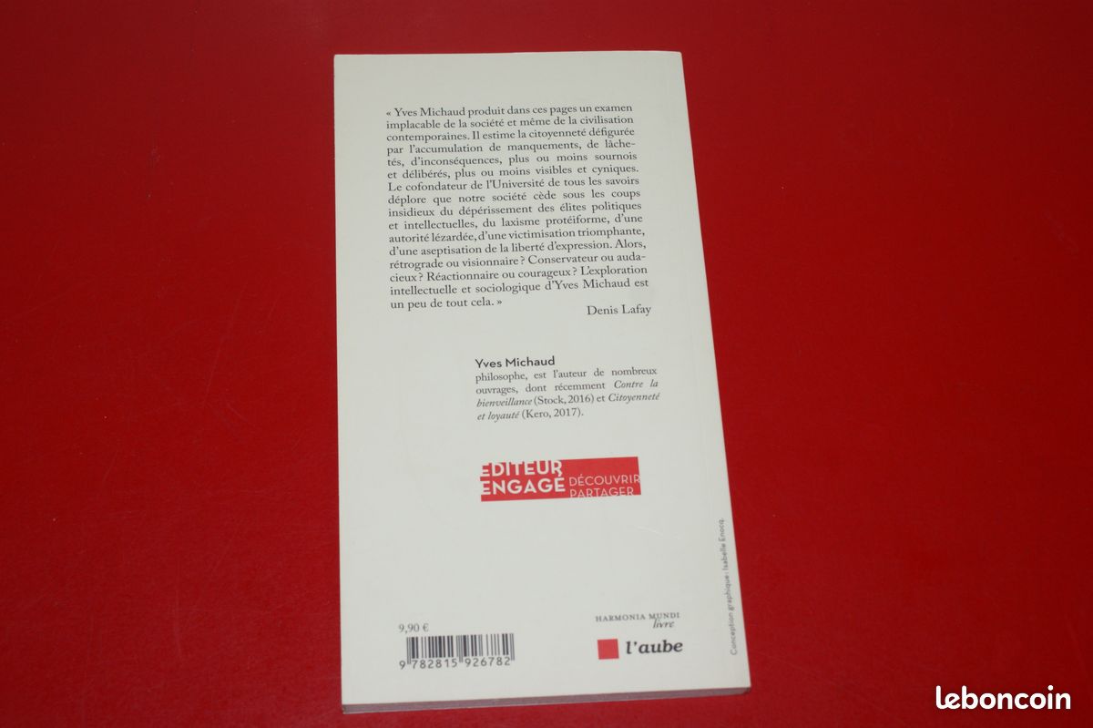 LIVRE AUX ARMES CITOYENS de YVES MICHAUD (image 2)