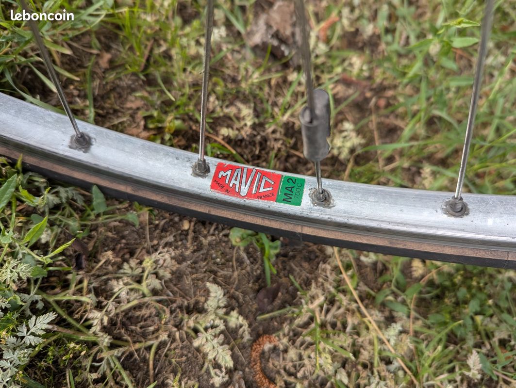 Roue avant mavic ma2 + campagnolo + continental ultra sport (image 2)