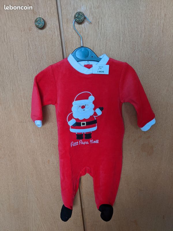 Pyjama Père Noël 3 mois (image 1)