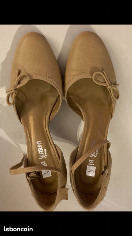 Escarpins beige en cuir "La Scarpa" T.38 (image 3)