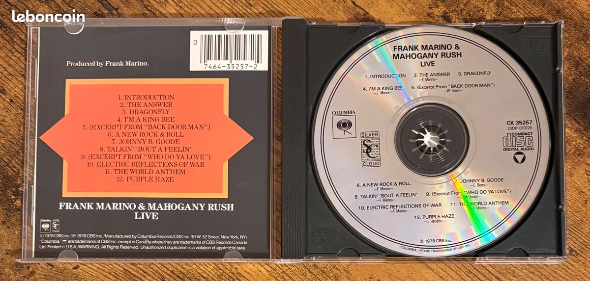 Frank Marino - Mahogany Rush Live - CD (image 2)