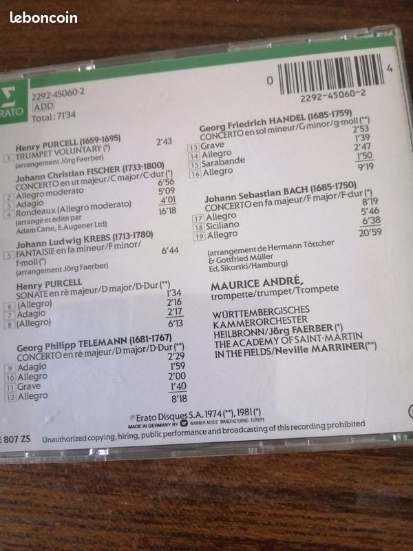 CD audio maurice andre (image 2)