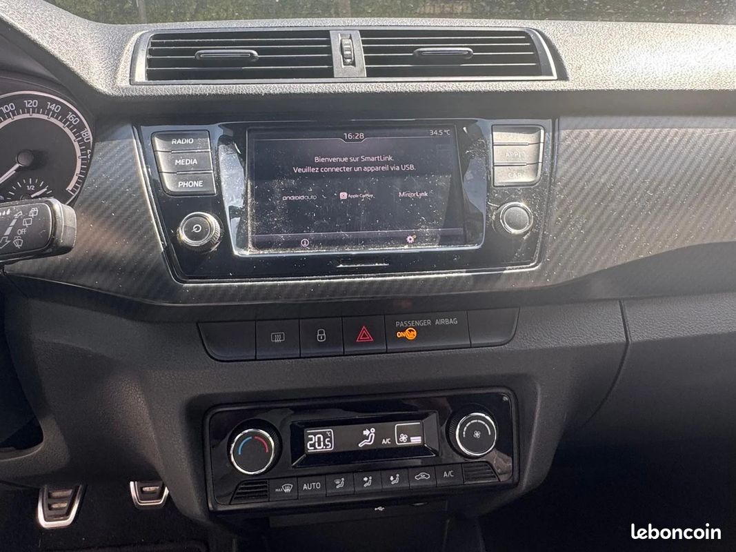 Skoda fabia skoda fabia 95 tsi monte carlo bvm-carplay-key less go-caméra de recul (image 30)