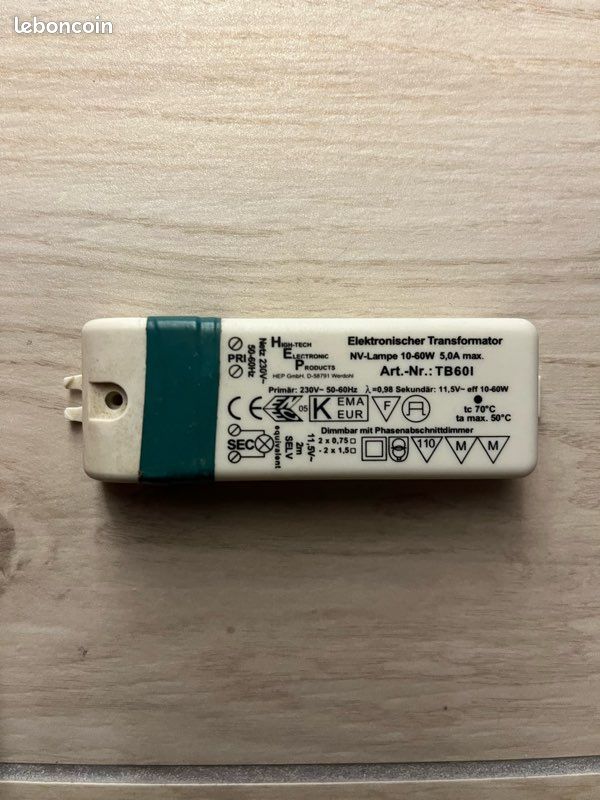 Transformateur électronique - 12V pour halogène (image 1)