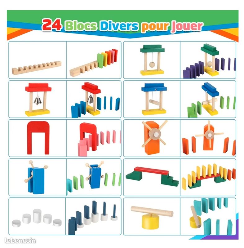 Domino jeux de construction bois (image 7)