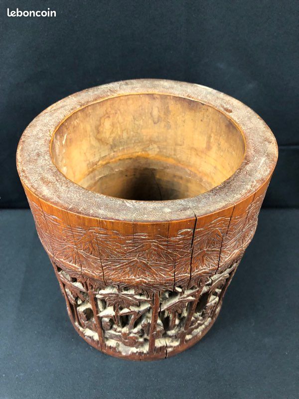 Pot à pinceaux bambou (Bitong) asiatique Chine (image 2)