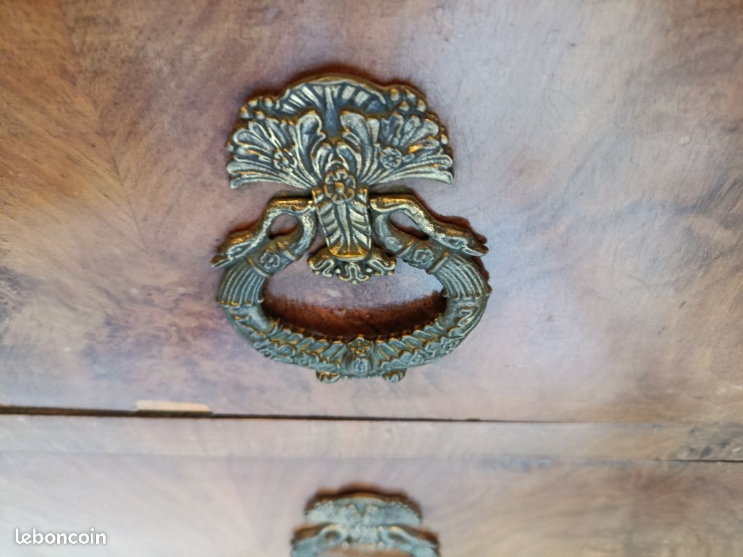 Commode secrétaire Louis-Philippe plateau en marbre (image 7)