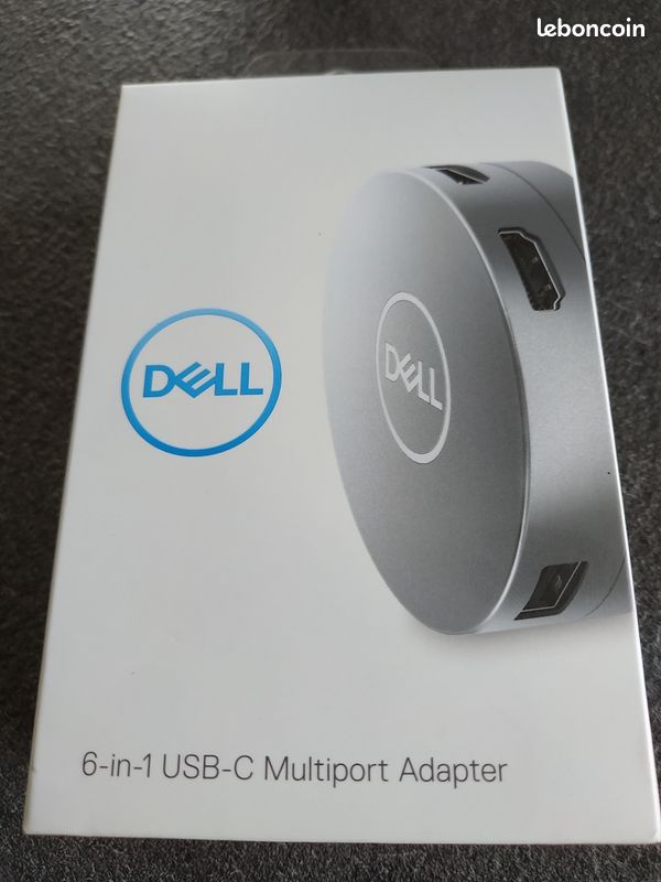 Adaptateur Multiport Dell 6-en-1 USB-C – Mini Station D'accueil – Neuf Sous Blister