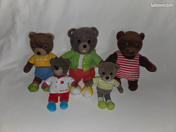 Lot de peluches Petit ours brun dont musical Bayard Jemini