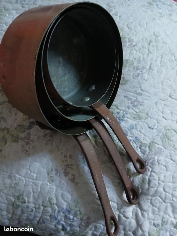 Trio casseroles en cuivre (image 1)