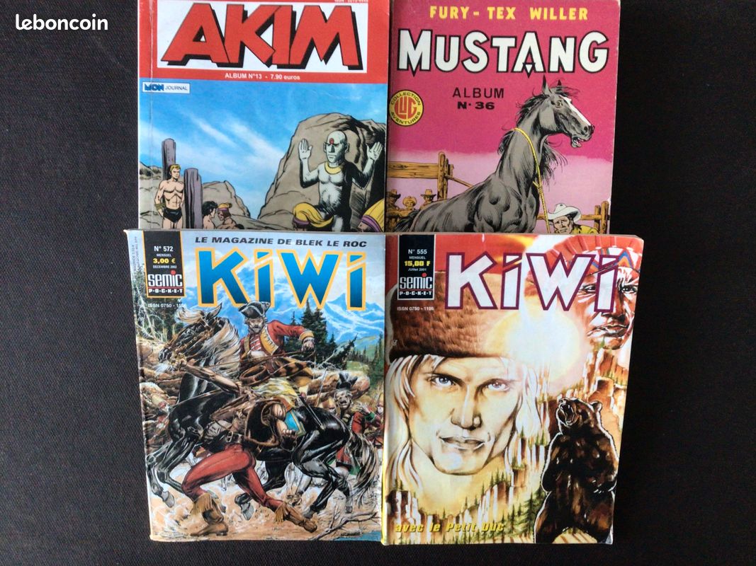 Lot de 4 albums AKIM, KIWI, MUSTANG (image 1)