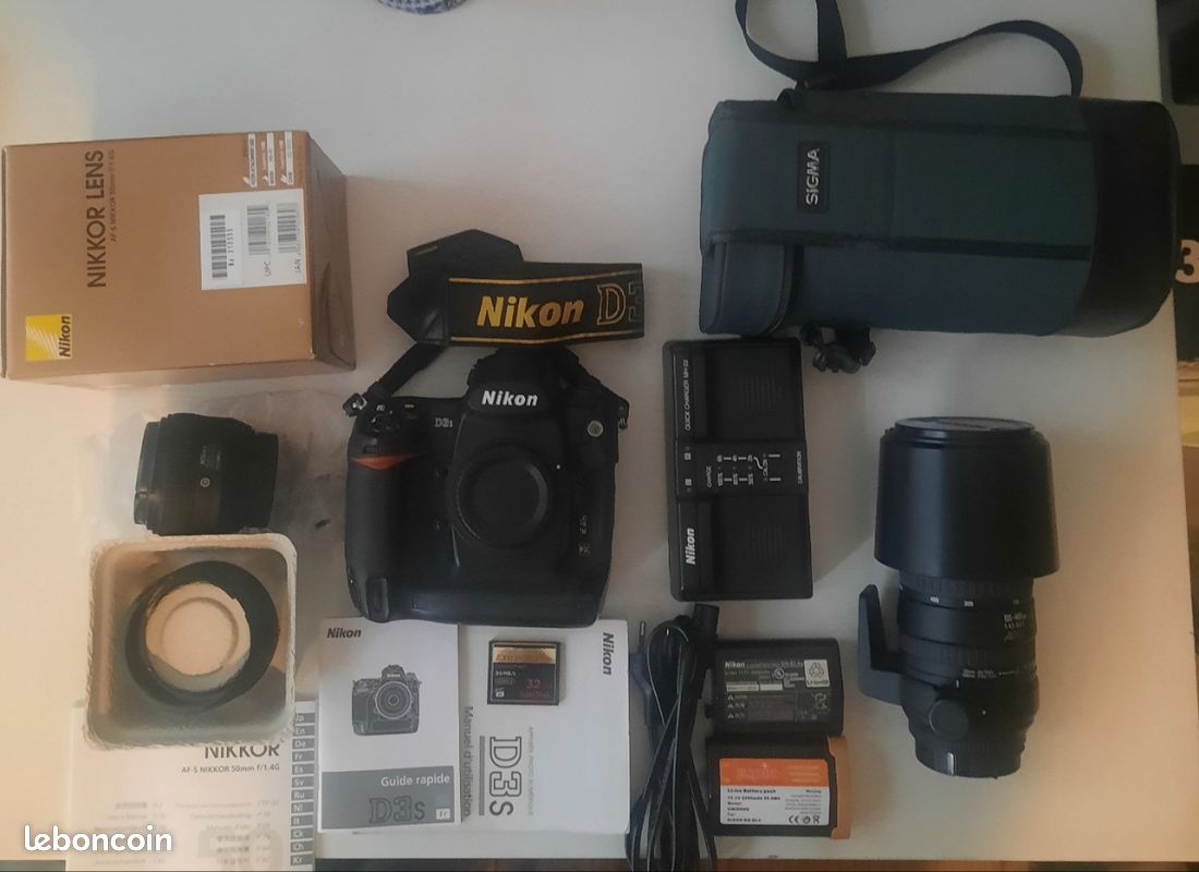 Pack Photo Pro Nikon D3s + Nikkor 50mm f/1.4G + Sigma 135-400mm + Accs (image 1)