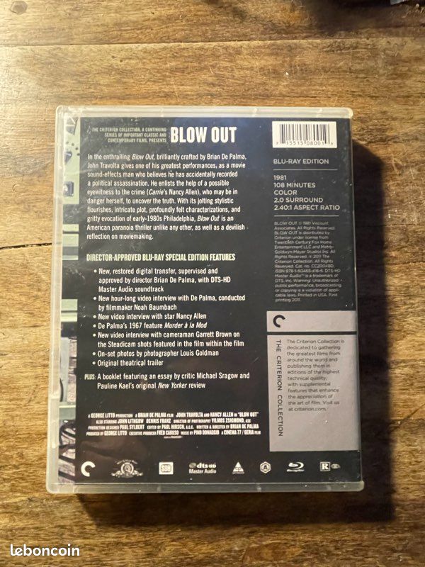 Blow Out - Blu-ray -Criterion (image 2)
