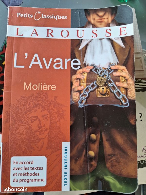 L'avare, Molière, petits classiques, éd.Larousse texte intégral (image 1)