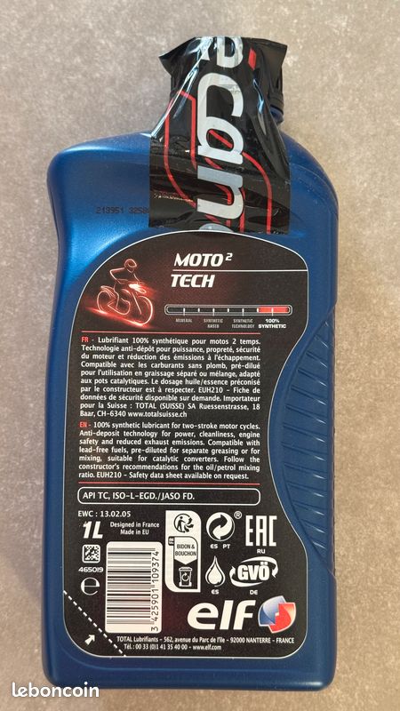 Huile Moteur Elf Moto 2 Tech pour moteur 2T (image 2)
