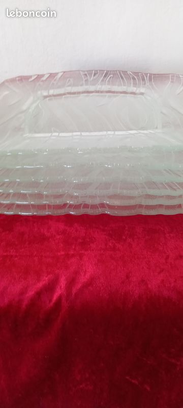 6 très belles assiettes verre 30x30 (image 2)