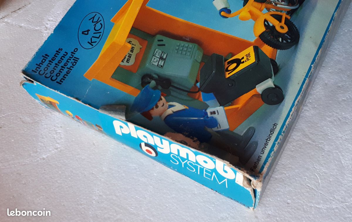 PLAYMOBIL 3231 ANCIENNE cabine téléphonique jaune téléphone bureau de