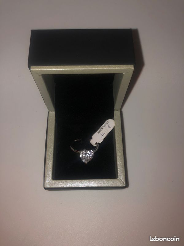 Bague Argent 925 cristal précieux T60 (image 1)
