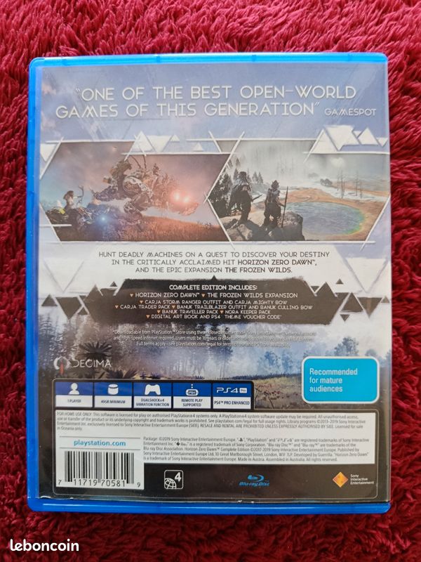 Jeu vidéo PS4 Horizon zéro dawn (image 3)