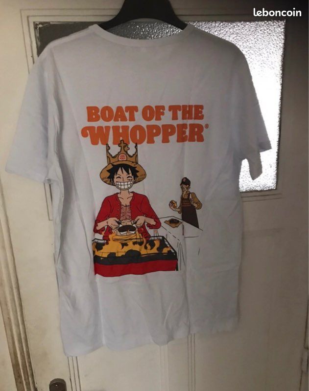 T-shirt One Piece X Burger King - Luffy édition Limitée - Taille M - Neuf Avec étiquettes