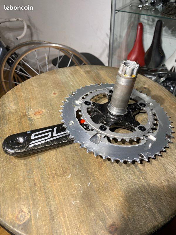 Pédalier FSA SLK Light Carbone 170mm Triple - Pour Vélo De Route - Occasion En Bon état