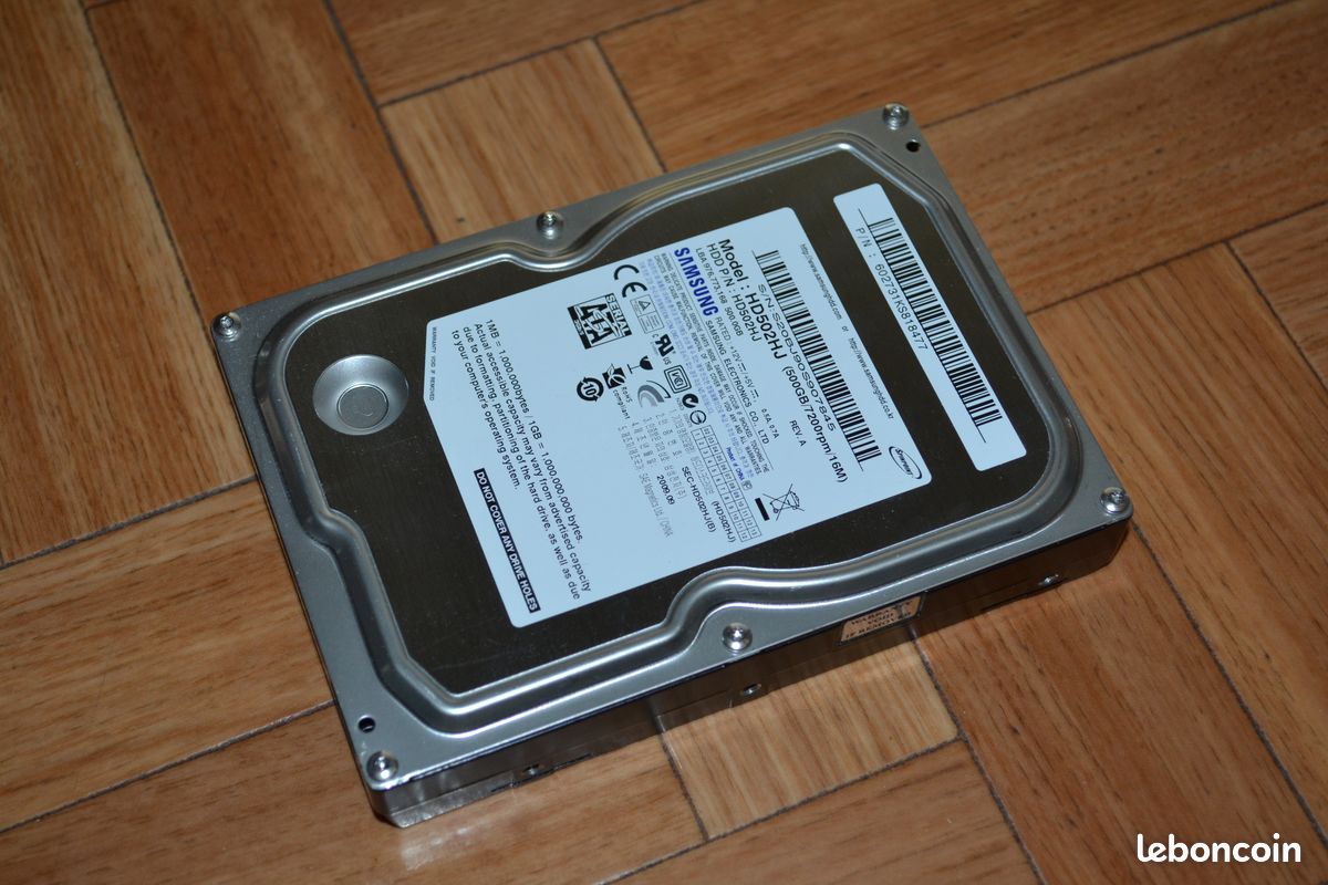 Disque Dur HDD 500 Go - WD (Western Digital) - 3.5 Pouces Pour Bureau - Occasion Fonctionnel