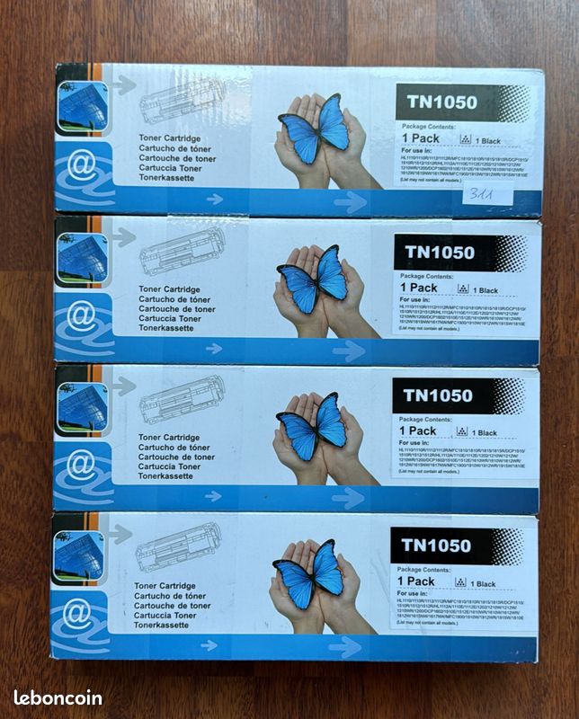 FranceToner Toner TN1050 Noir Remplacement - Compatible Brother HL-1110, DCP-1510, MFC-1910W Et Plus