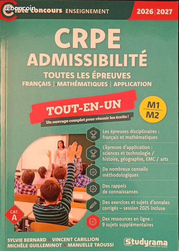 Livre CRPE Admissibilité 2026/2027 - Très bon état (image 1)