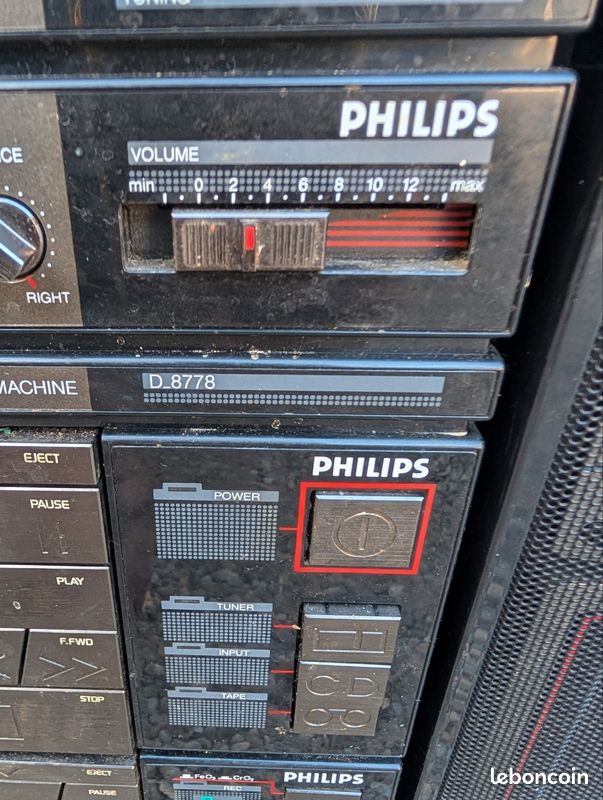 Ghettoblaster Philips D8778 TANDEM SOUNDMACHINE – Boombox Vintage Fonctionnel
