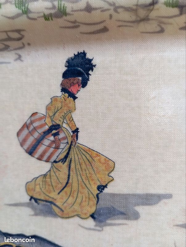 Plateau Vintage Décor Voitures 1900 – 53x33 Cm, Formica, Fabrication Française