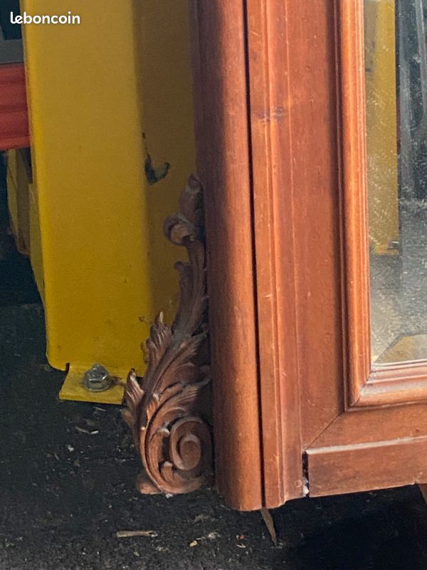 Vieux Miroir bois sculpté (image 2)