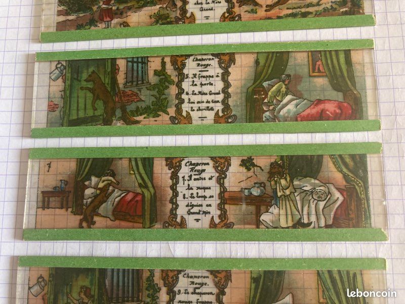 Plaques de lanterne magique Le petit chaperon rouge en excellent état (image 6)