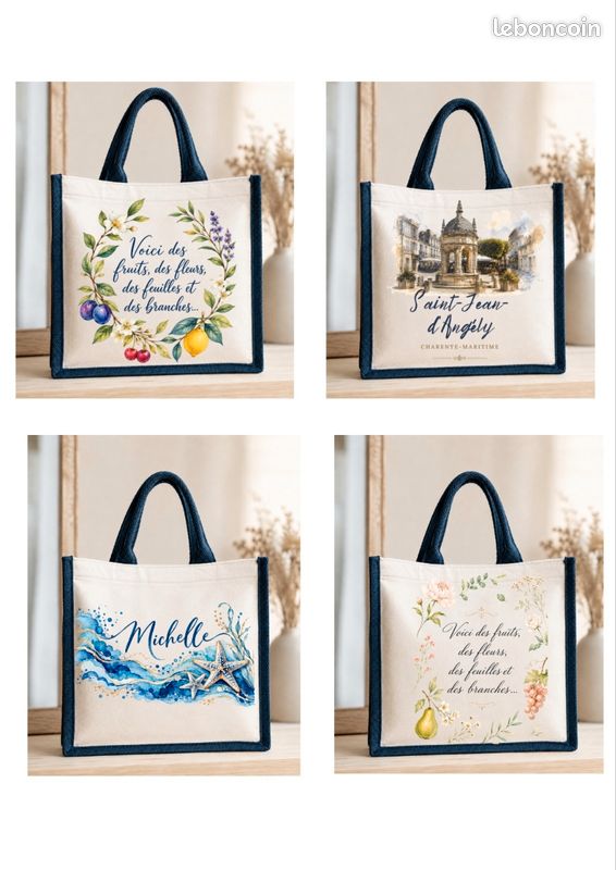 Sac cabas personnalisé – Prénom, photo, texte – Cadeau original (image 1)