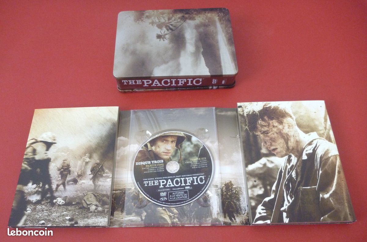 THE PACIFIC film Tom Hanks, Steven Spielberg, Gary Goetzman Coffret métal 6 DVD - C. NEUF (image 3)