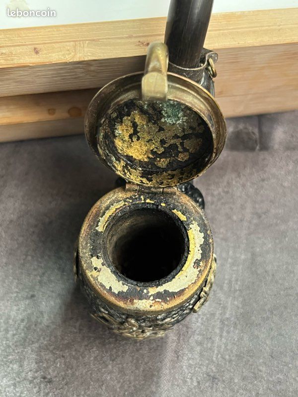 Ancienne pipe suisse BRIAR avec couvercle (image 11)